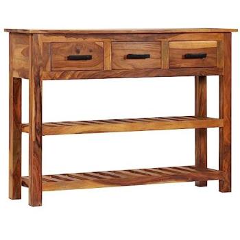 Meuble Bahut Vintage avec Trois Tiroirs, Bois d'Acacia