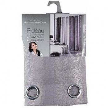 Rideau Effet Glacé Taupe