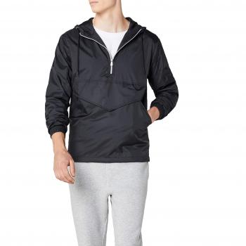 Urban Classics Men's Pullover Windbreaker Jacket, Black (Black 7)