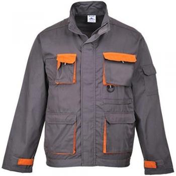 Portwest Mens Texo Contrast Work Jacket, Grey, Size M