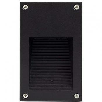 Baliza LED Exterior 3W Empotrable Pared IP65 Negro Cooper