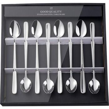 18/10 Stainless Steel Colorful Spoon Set for Ice Cream and Drinks