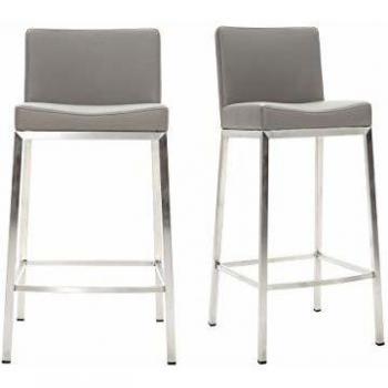 Sgabello design 66cm grigio
