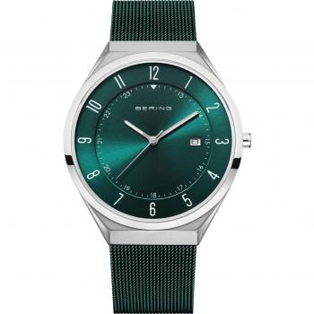 Bering 40mm Green Ultra Slim Watch for Men