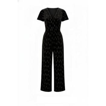Jumpsuit Noir à Motif Argenté Yumi Yumi