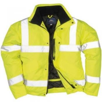 Oxford Weave 300D Class 3 Hi Vis Bomber Jacket Yellow XL