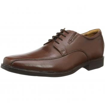 Clarks Tilden Walk Herren Derby Schnürhalbschuhe Braun Leder Größe 46 EU (11 Herren UK)