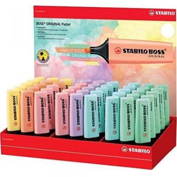 STABILO Boss Textmarker, 45 Pastellfarben im Set