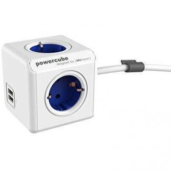 ALLOCACOC 1406BL / DEEUPC – PowerCube DuoUSB 4‑prese (Bianco e Blu)