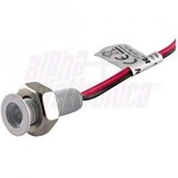 Mini spot LED 12V acciaio bianco