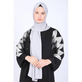 Dark Silverscape Shawl – 75x200 Jeddah