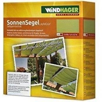 Windhager Seilspannsonnensegel, Sonnensegel für Seilspanntechnik, 2,7x1,4 m