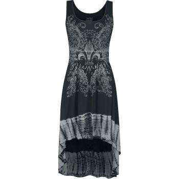 Tenue mi‑longue femme “To Make A Long Story Short” – Rock Rebel by EMP, noir et blanc