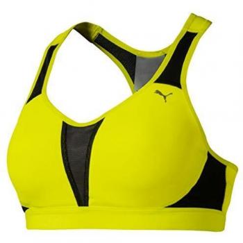 Puma Get Fast Sports Bra Medium Impact Yellow Alert Women's 34