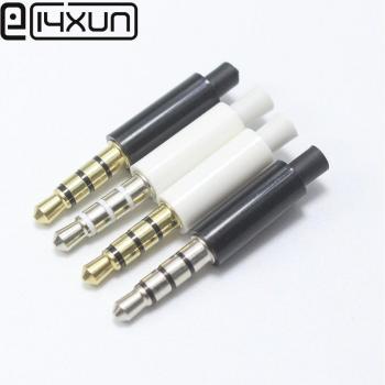 EClyxun 2er Set 3,5mm Stereo-Klinkenstecker Adapter für iPhone, 4-polig, in Weiß und Schwarz