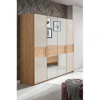 Drehtürenschrank WIEMANN Kiruna, Eiche teilmassiv, mit Champagnerglas und Spiegel