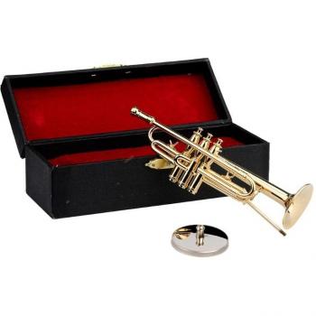 Copper Gilded Model Music Ornament in Box