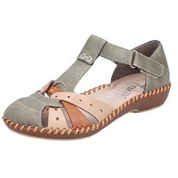 Rieker Women's Green Hook & Loop Sandals