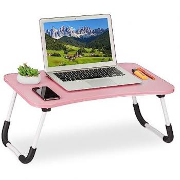 Laptoptisch für Bett & Couch, klappbar, pink