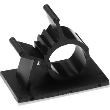Black and White Self-Adhesive Cable Clips