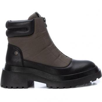 Xti Botín mujer textil combinado kaki