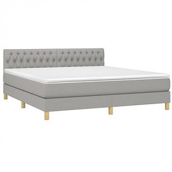 Lit Intérieur Moderne VieXL : Sommier à Lattes + LED + Matelas – 180x200 cm