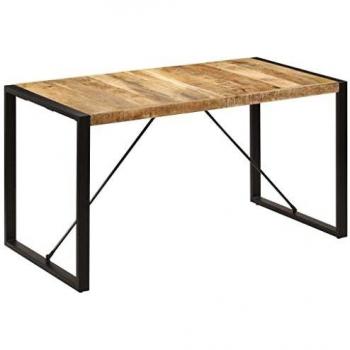 Table à manger 140x70x75 cm en bois de manguier massif