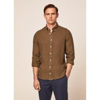 Chemise Hackett en Lin Couleur Verte