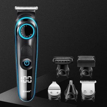 Tondeuse USB Rechargeable 5‑en‑1 – Nez, Oreilles, Cheveux et Souriçage