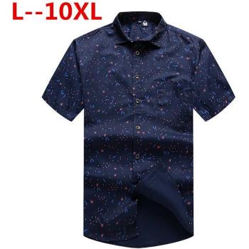 Camisa de Seda Floral Ajuste Delgado 6XL