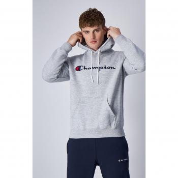 Haut à capuche gris Champion pour hommes, orné d'un logo brodé