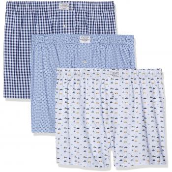Springfield Men's Pack 3 Car Print Boxer Shorts, Blue