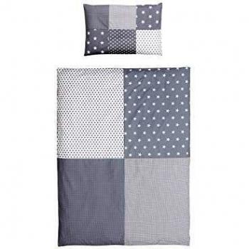 Completo di biancheria da letto ULLENBOOM stelle grigie 100x135 cm