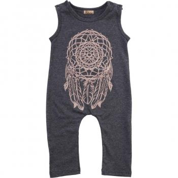 Tenue d’été bébé sans manches gris