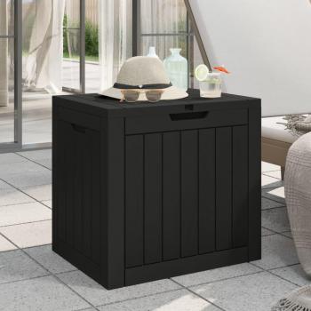 Coffre de jardin noir 55,5x43x53 cm polypropylène