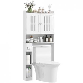 Bureau WC double porte – niches décoratives + rouleau papier