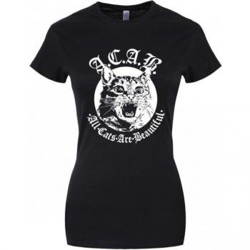 Grindstore Women's All Cats Are Beautiful T-Shirt M black