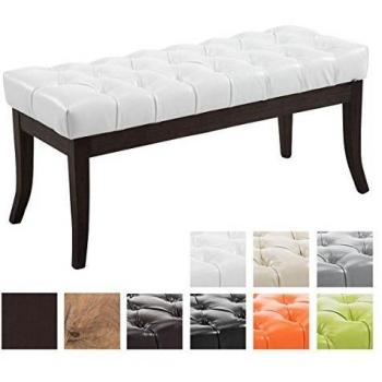 CLP Sitzbank Ramses, 100 x 40 x 45 cm, mit Kunstlederbezug, weiß