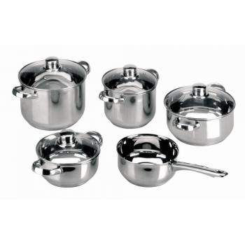 Batteria di Pentole 5 Pezzi Linea Argento IBILI