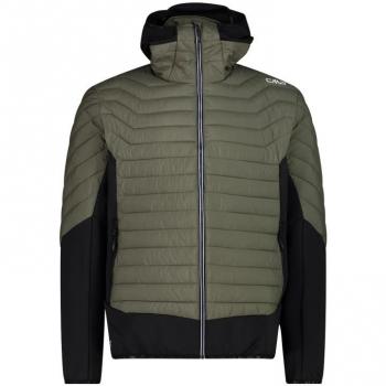 Chaqueta Térmica Hombre Verde/caqui/marrón con Capucha