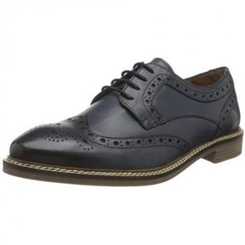 Hush Puppies Bryson Men's Navy Leather Oxford Shoes
