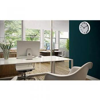 Orium 11247 Wanduhr, leise, Abylis, weiß, 30 cm