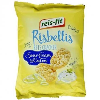 Sour Cream & Onion Reis Cracker von Reis-fit