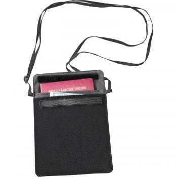 Cocoon Secret Passport Wallet Seiden-Brustbeutel schwarz