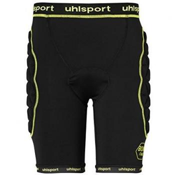 Uhlsport Herren Bionikframe Shorts mit Polsterung, schwarz/Fluo gelb, XL