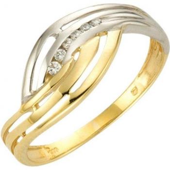 VIVANCE Damenring 333 € – Gelbgold, 6× bicolores Zirkonia (Größe 17,8 mm)