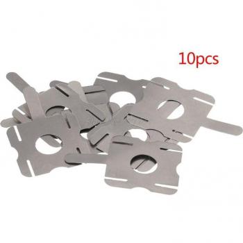 10PCS 18650 Nickel Plated Steel Sheets for Spot Welding U-shaped Connectors