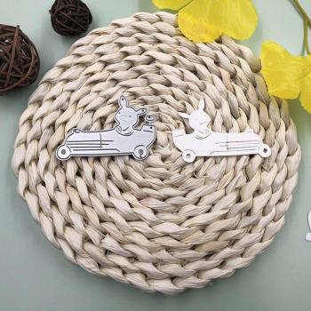 Troquel de Coche y Animal con Avión para Scrapbooking