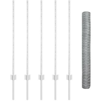 Cerca Acero Galvanizado U-Channel 100 cm – Paquete de 10 Postes