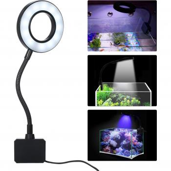 Flexible 5V 7W 18 LED Aquarium Lampe, dimmbar, Klemme, USB, 3 Farben, tragbar